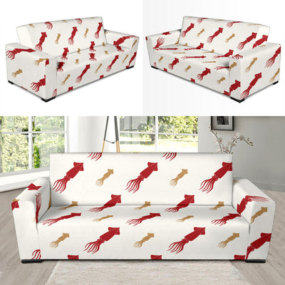 Giant Squid Pattern Print Design 01 Sofa Slipcover