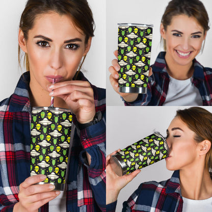 Alien UFO Pattern Tumbler
