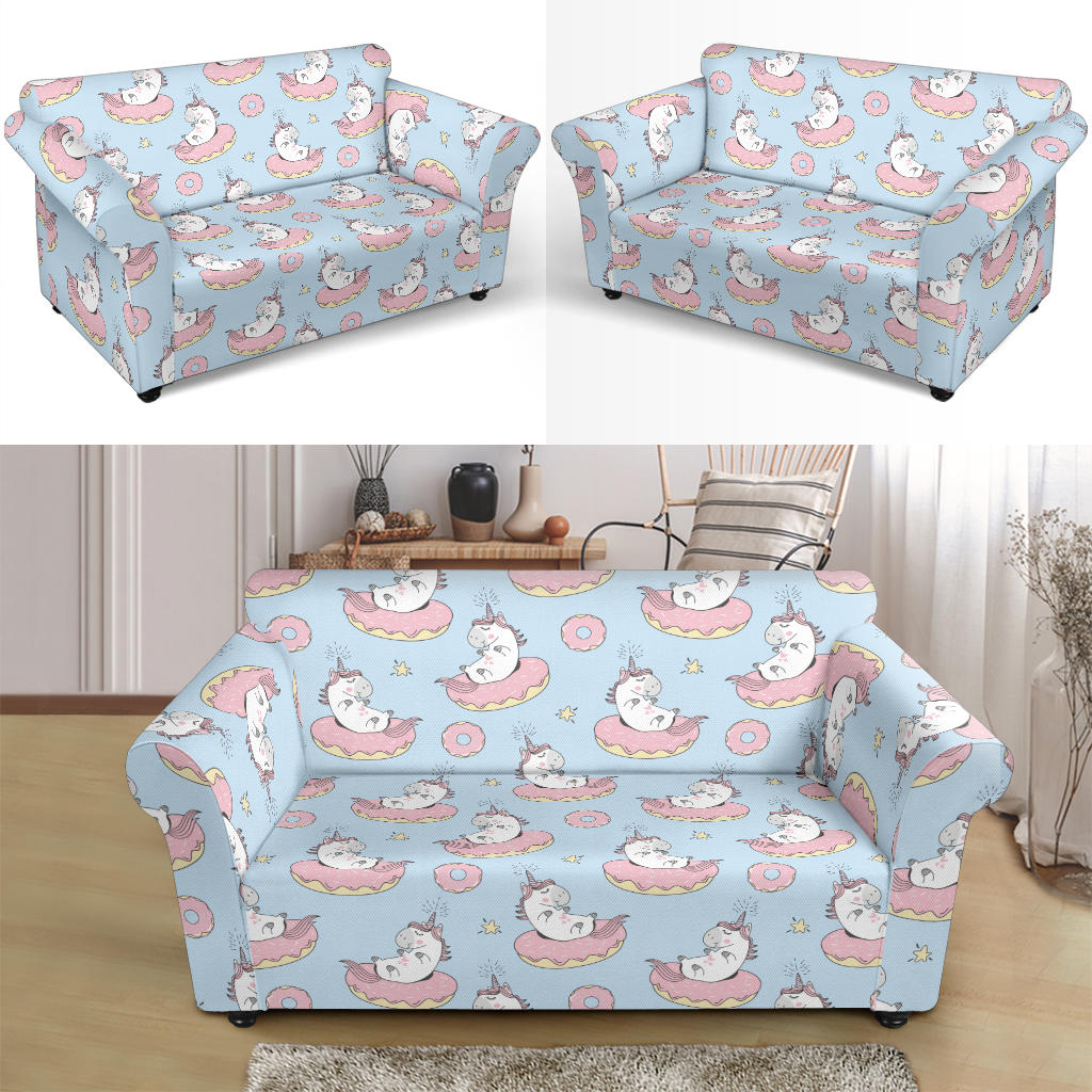 Unicorn Print Design LKS303 Loveseat Couch Slipcover