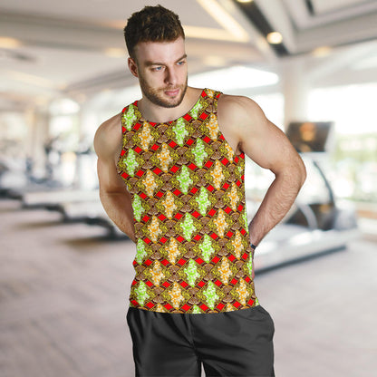 African Classic Print Pattern Men Tank Top