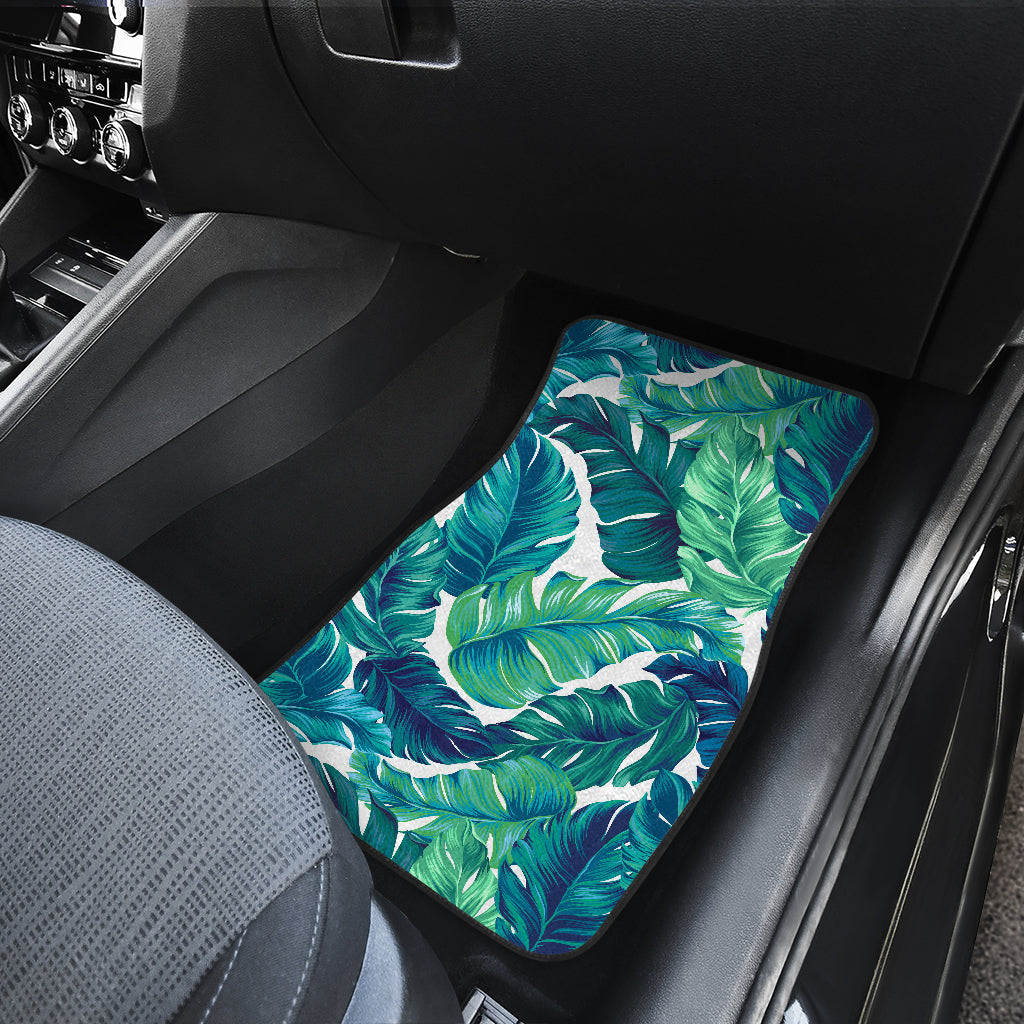 Brightness Tropical Palm Leaves Car Floor Mats Front Back