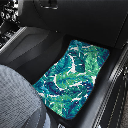 Brightness Tropical Palm Leaves Car Floor Mats Front Back
