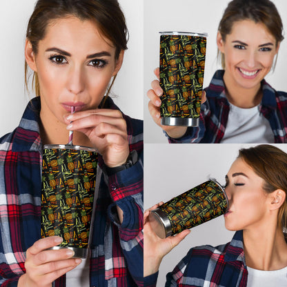 Aloha Hawaii Time Design Themed Print Tumbler