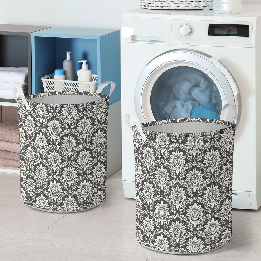 Damask Elegant Print Pattern Laundry Basket