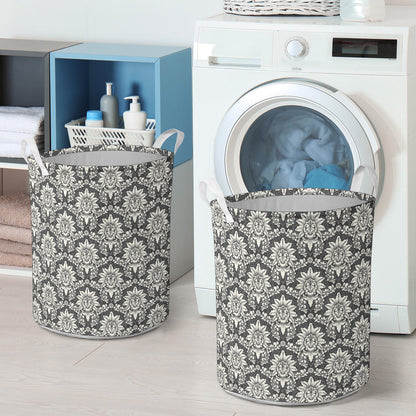 Damask Elegant Print Pattern Laundry Basket