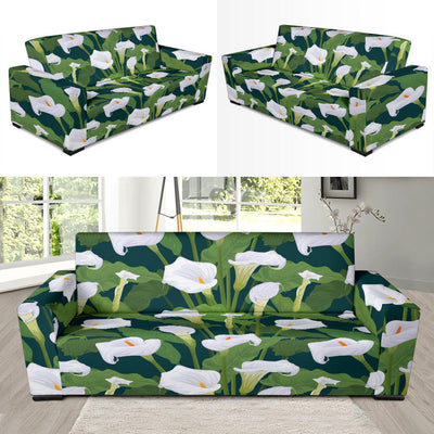 Lily Pattern Print Design 04 Sofa Slipcover