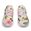 Floral Pink Butterfly Print Athletic Shoes