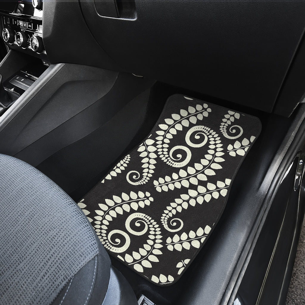 Fern Leave Print Pattern Car Floor Mats Front Back