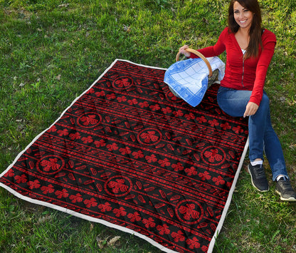Native American Eagle Themed Print Quilt Bedspread