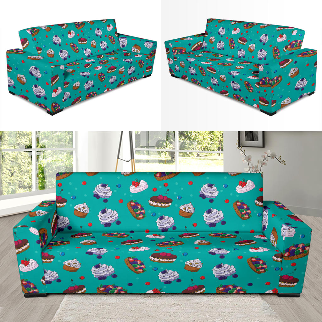 Cake Pattern Print Design 07 Sofa Slipcover