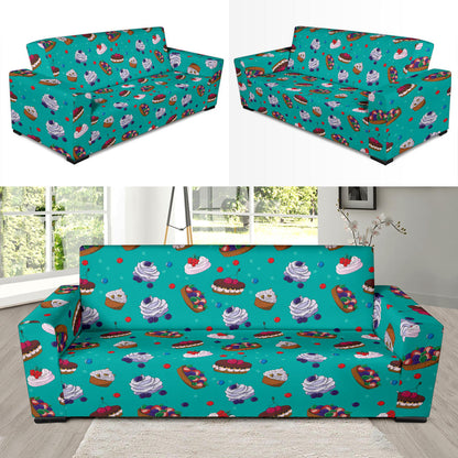 Cake Pattern Print Design 07 Sofa Slipcover