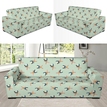 Windmill Pattern Print Design 02 Sofa Slipcover