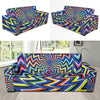 Optical illusion Pattern Print Design A02 Sofa Slipcover