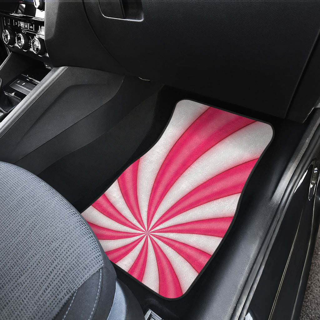 Vortex Twist Swirl Candy Print Car Floor Mats Front Back