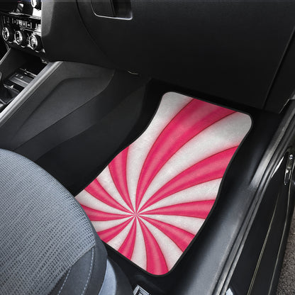 Vortex Twist Swirl Candy Print Car Floor Mats Front Back
