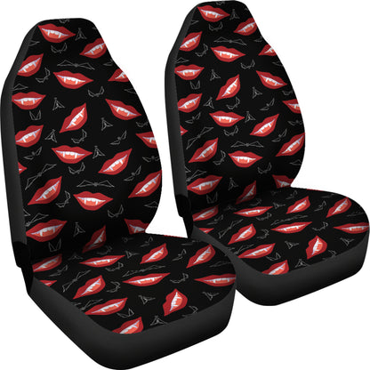 Vampire Lips Print Design LKS301 Car Seat Covers