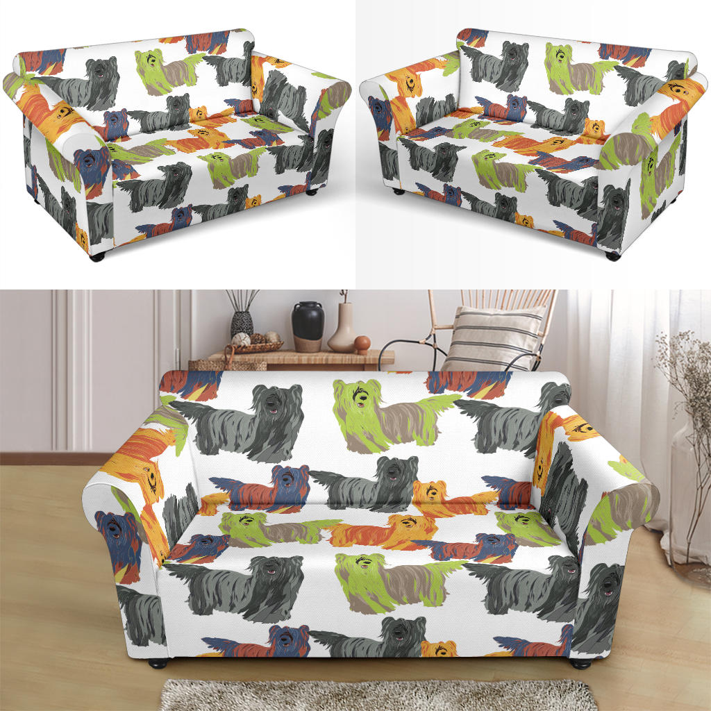 Skye Terriers Print Design LKS301 Loveseat Couch Slipcover