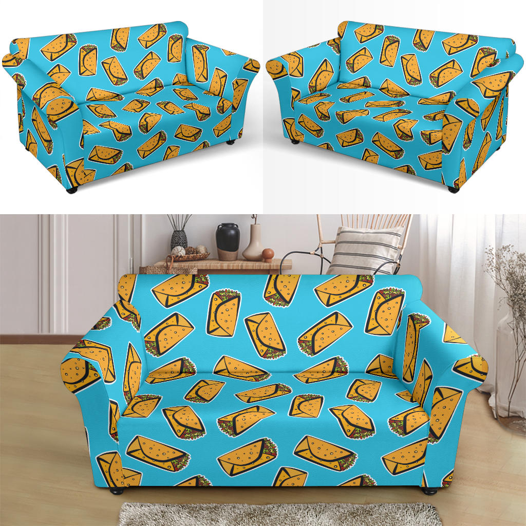 Burrito Print Design LKS301 Loveseat Couch Slipcover