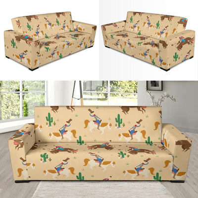 Rodeo Pattern Print Design A02 Sofa Slipcover