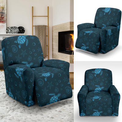 Sea Turtle Print Design LKS308 Recliner Slipcover