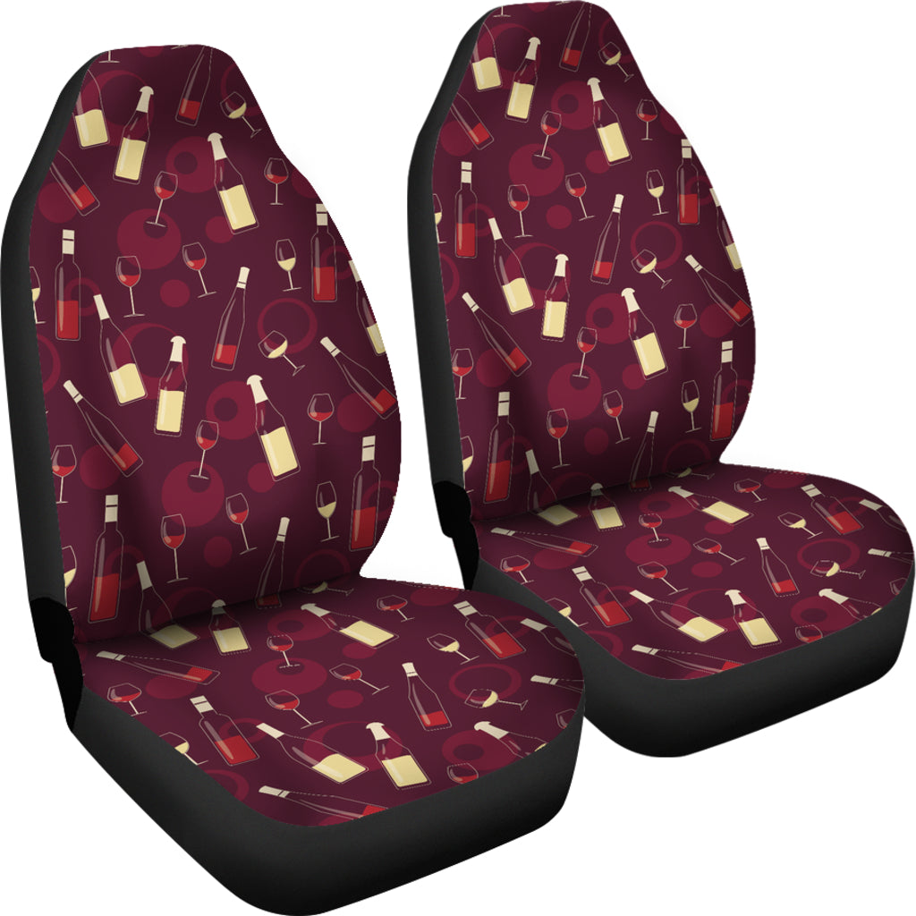 Wine Themed Print Design LKS302 Car Seat Covers
