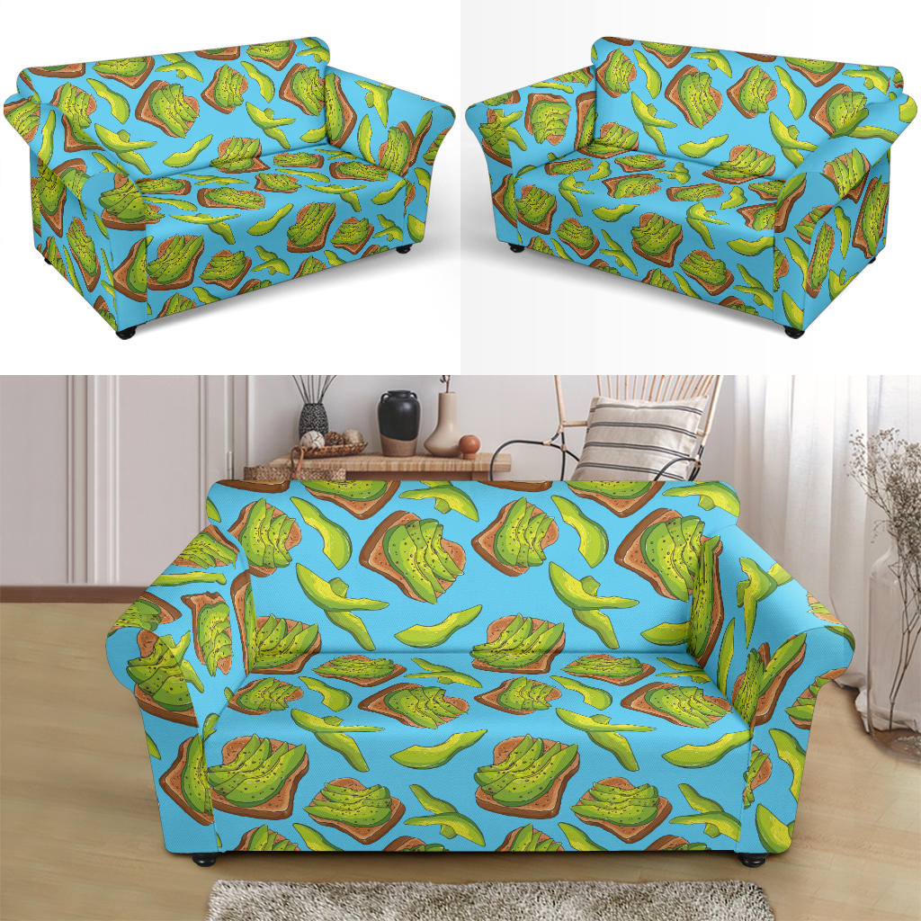 Sandwich Avocado Print Design LKS306 Loveseat Couch Slipcover