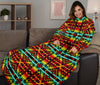 Kente Red Design African Print Adult Sleeve Blanket