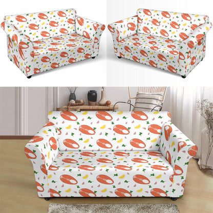 Salmon Steak Print Design LKS303 Loveseat Couch Slipcover