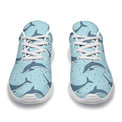 Narwhal Dolphin Print Athletic Shoes