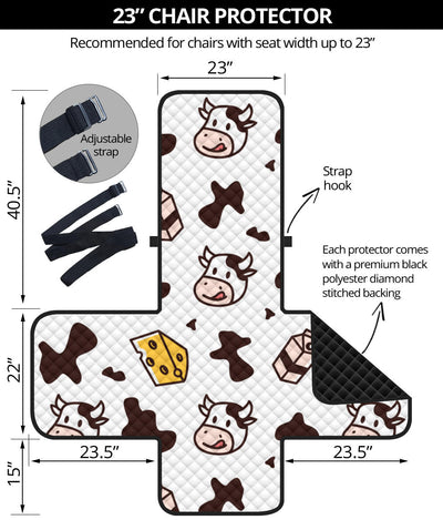 Cow Pattern Print Design 06 Armchair Cover Protector