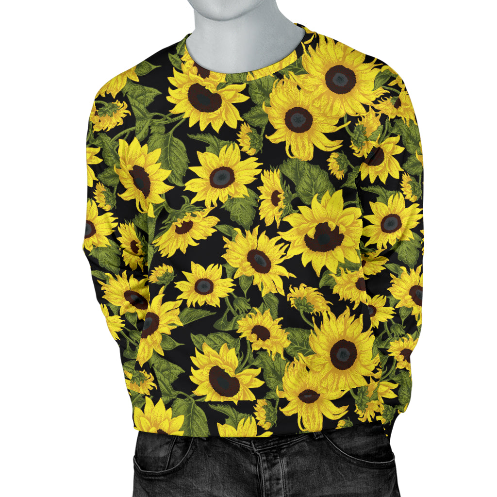 Sunflower Fresh Bright Color Print Men Long Sleeve Sweatshirt
