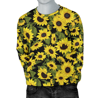 Sunflower Fresh Bright Color Print Men Long Sleeve Sweatshirt