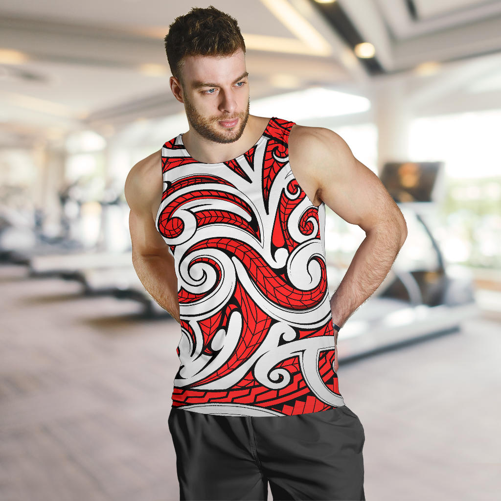 Maori Polynesian Themed Design Print Men Tank Top
