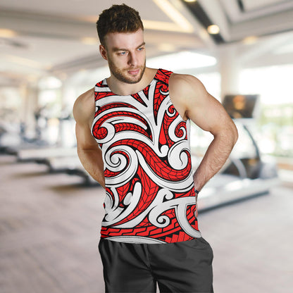 Maori Polynesian Themed Design Print Men Tank Top
