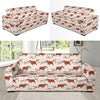 Bulldogs Pattern Print Design 04 Sofa Slipcover