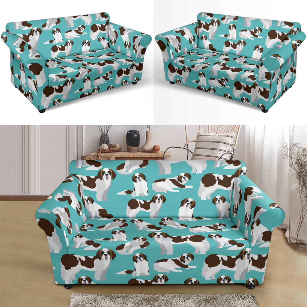 St Bernards Print Design LKS302 Loveseat Couch Slipcover