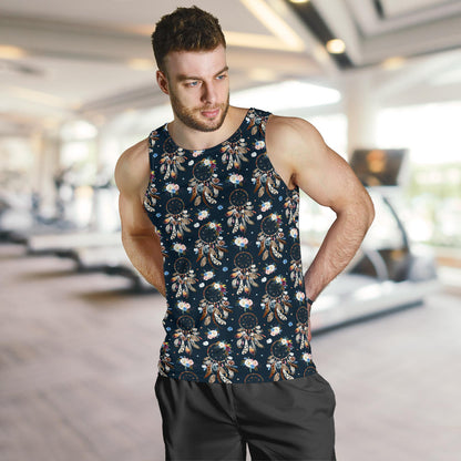 Dream Catcher Boho Floral Style Men Tank Top