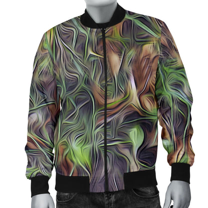 Camouflage Realistic Tree Print Men Bomber Jacket