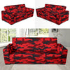 Camo Red Pattern Print Design 03 Sofa Slipcover