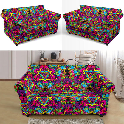 Trippy Print Design LKS303 Loveseat Couch Slipcover