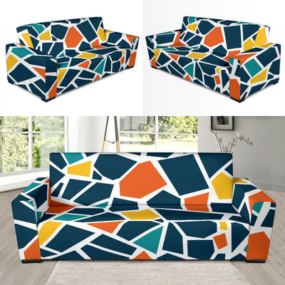 Mosaic Pattern Print Design 02 Sofa Slipcover