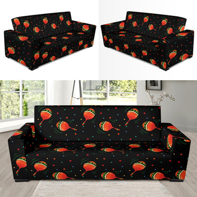 Maracas Pattern Print Design 03 Sofa Slipcover