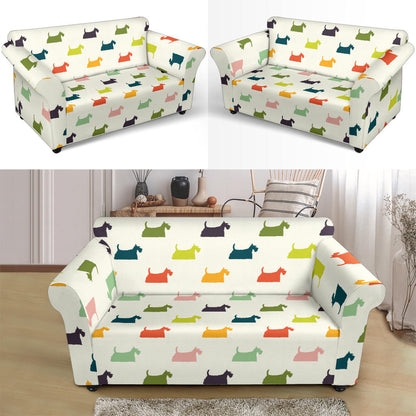 Scottish Terriers Print Design LKS305 Loveseat Couch Slipcover
