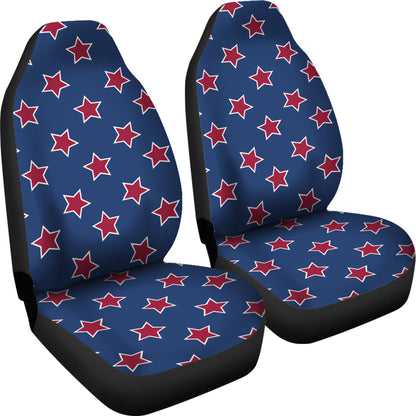 Star Red Blue Print Design LKS301 Car Seat Covers