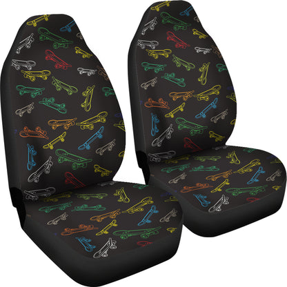 Skateboard Print Design LKS301 Car Seat Covers