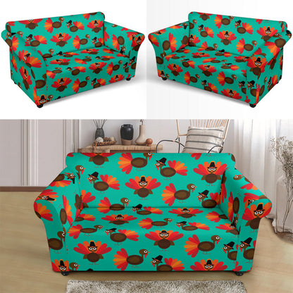 Thanksgiving Print Design LKS307 Loveseat Couch Slipcover