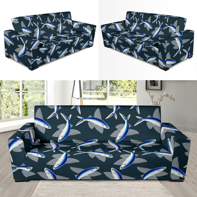 Flying Fish Pattern Print Design 04 Sofa Slipcover