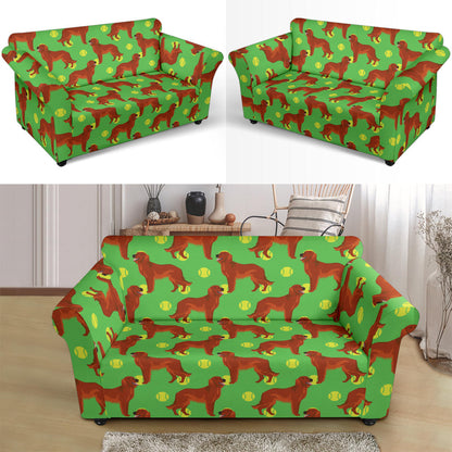 Setters Irish Print Design LKS302 Loveseat Couch Slipcover