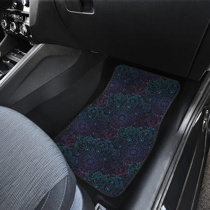 Boho Floral Mandala Car Floor Mats Front Back