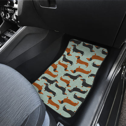Dachshund Cute Print Pattern Car Floor Mats Front Back